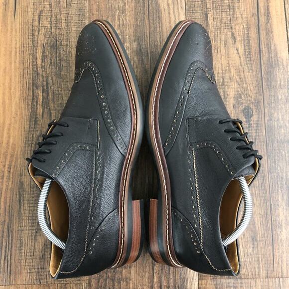 Cole Haan Leather Wingtip Derby Shoe Brogue Details GrandOS C24112 Size 11 Black - Picture 5 of 16